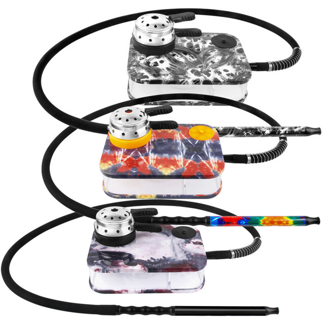 RIP Boxx Acrylic Tabletop Hookah w/ LED Designs Vary RIP Boxx Acrylic Tabletop Hookah w/ LED Designs Vary