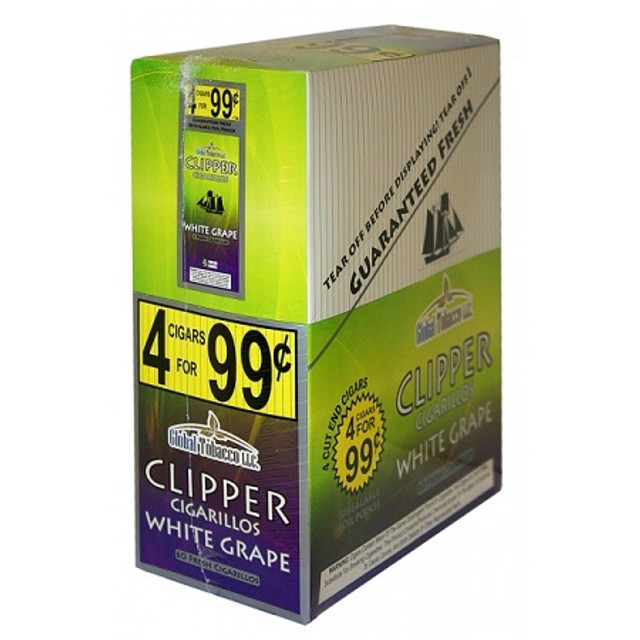 Clipper Cigarillos White Grape 15 Pouches of 4 Clipper Cigarillos White Grape 15 Pouches of 4