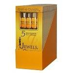 Altadis Hav-A-Tampa Jewels Cigars Pack, box of five cigars in yellow and orange packaging.