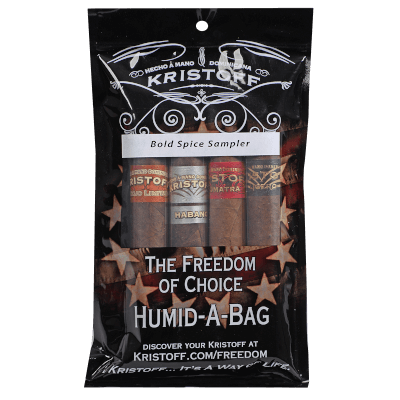 Kristoff Bold Spice Humidibag 4 Ct. Cigar Sampler Pack