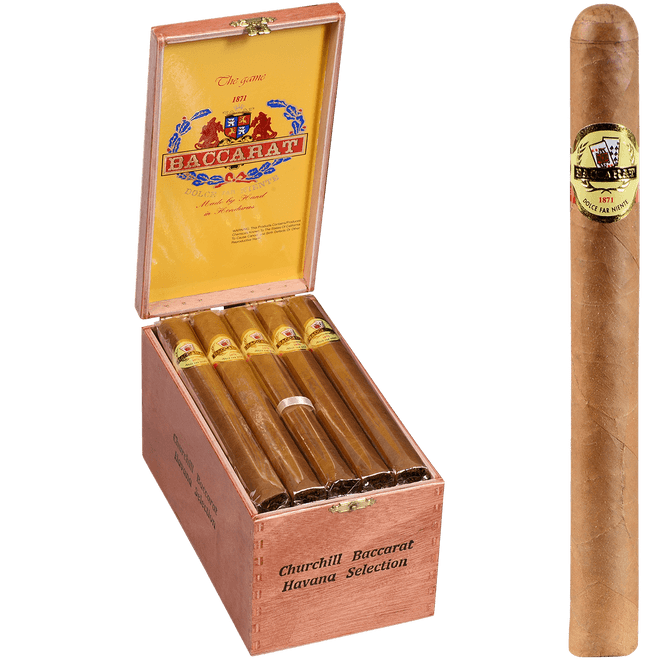 Baccarat Cigars Churchill Natural 25 Ct. Box 7.00X48