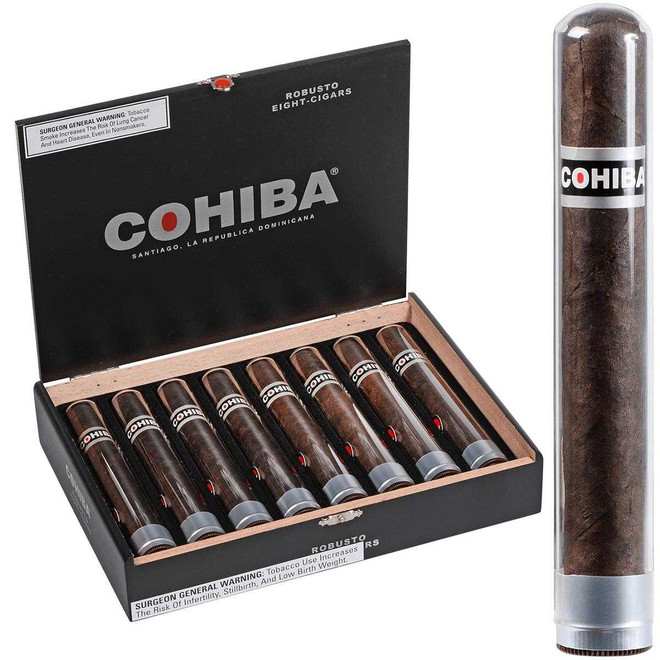 Cohiba Cigars Black Robusto Crystal 8 Ct. Box 5.50X50
