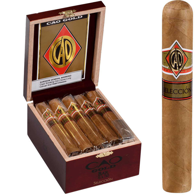 CAO Cigars Gold Seleccion Bar 15 Ct. Box 5.00X50