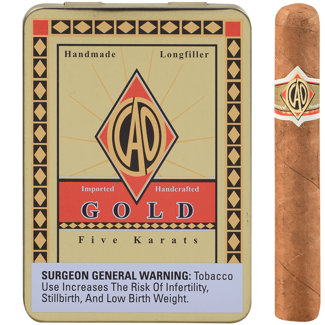 CAO Cigars Gold Label Karats 10/5 Tins 4.00X38