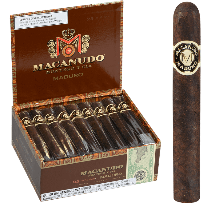 Macanudo Cigars Maduro Hyde Park 25 Ct. Box 5.50X49