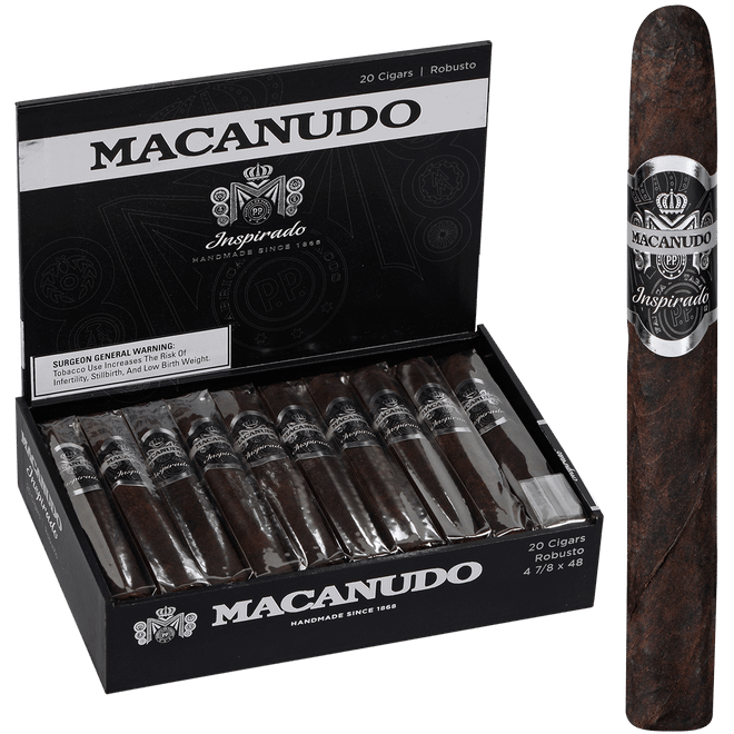 Macanudo Cigars Inspirado Black Robusto 20 Ct. Box 4.87X48
