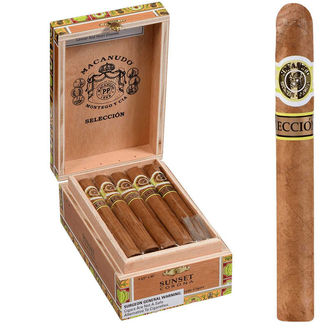 Macanudo Cigars Cafe Seleccion Sunset Corona 15 Ct.Box 5.50X40