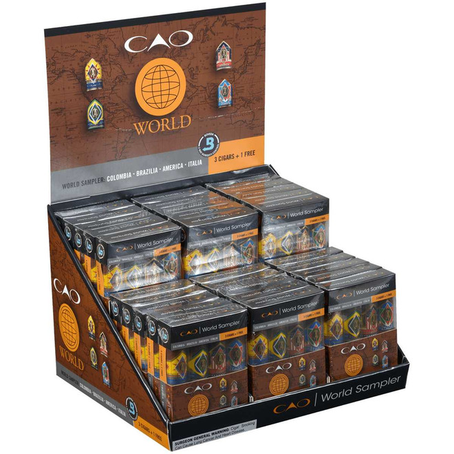 CAO Cigars World B3G1F Sampler 30/4 Ct. Display