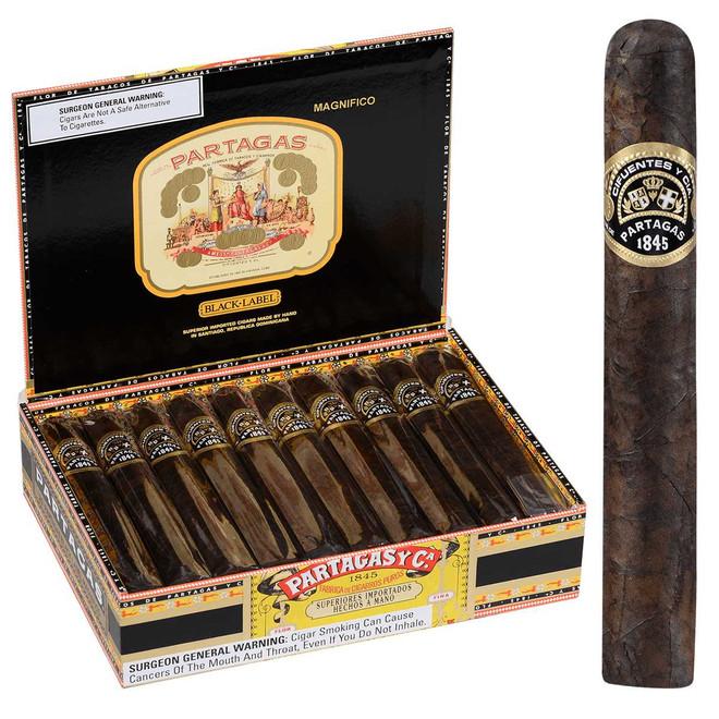 Partagas Cigars Black Label Magnifico 20 Ct. Box 6.00X54
