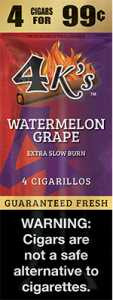 4 Kings Cigars Watermelon Grape 15 Pouches of 4