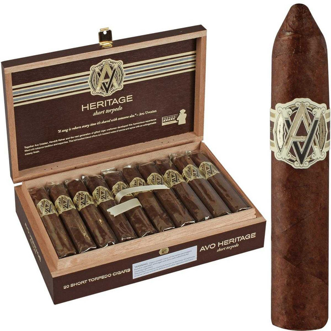 AVO Cigars Heritage Short Torpedo 20 Ct. Box 4.50X52