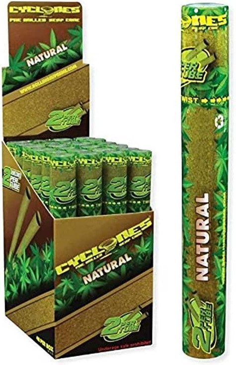 Cyclone Pre-Rolled Hemp Cones Natural 24 Packs of 2