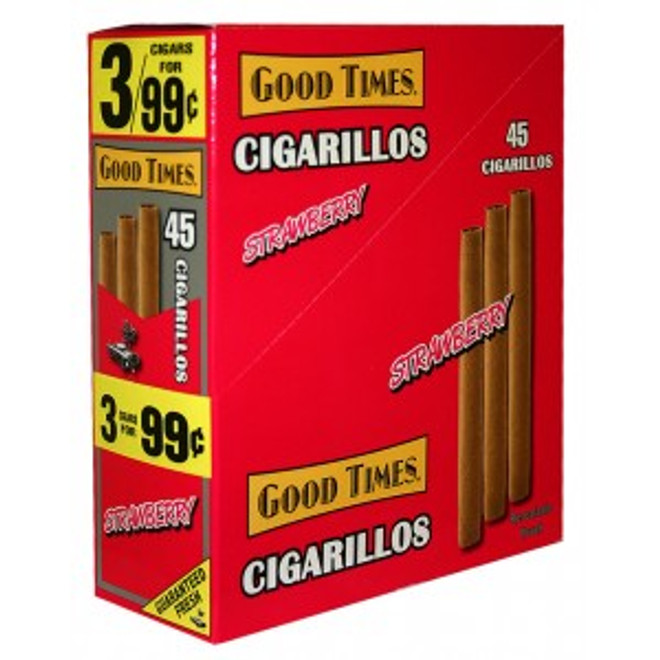 Good Times Cigarillos Strawberry Pouch 15 Pouches of 3