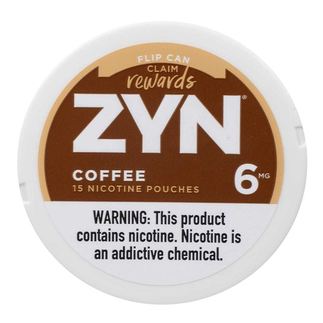 Zyn Nicotine Pouches Coffee 6 Mg 15/5 Tins