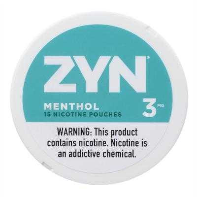 Zyn Nicotine Pouches Menthol 6 Mg 15/5 Tins