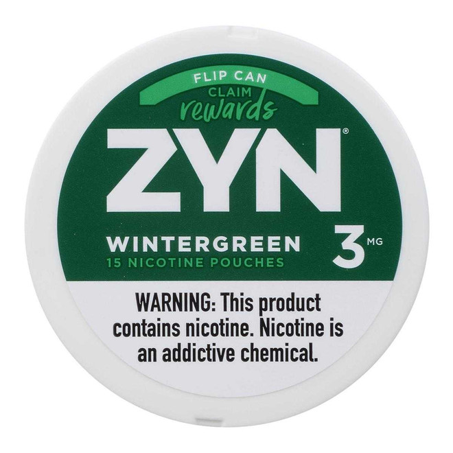 Zyn Nicotine Pouches Wintergreen 3 Mg 15/5 Tins
