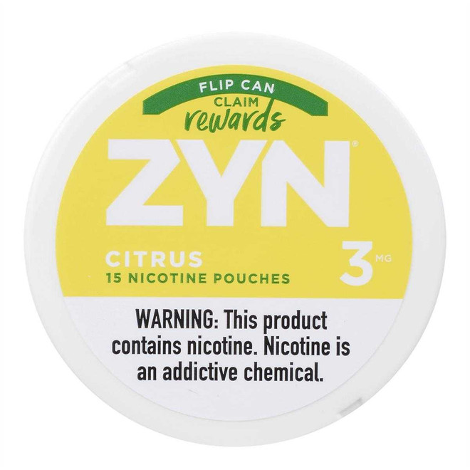 Zyn Nicotine Pouches Citrus 3 Mg 15/5 Tins