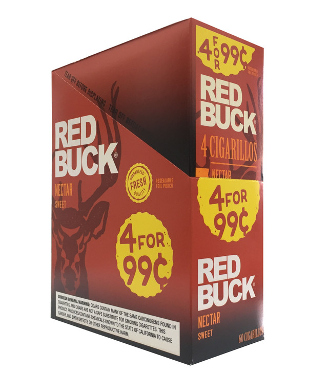 Red Buck Cigarillos Foil Sweet 4 for 0.99