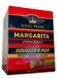 King Palm Wraps Mini Rolls Margarita 20Ct/2, product box featuring margarita flavor with images of mini rolls and lime, tobacco-free wraps.