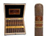 Rocky Patel Royale by Rocky Patel Cigars Corona 20 Ct. Box, image of an open wooden cigar box filled with cigars and one individual cigar standing upright beside the box.
