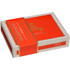 Montecristo Crafted By AJ Fernandez Cigars Toro 10 Ct. Box, a rectangular orange box with silver decorative borders and branding, showcasing the premium cigar packaging.