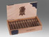 Undercrown Cigars Gordito 25 Ct. Box 6.00X60, an open wooden cigar box displaying 25 cigars inside, with a lion emblem on the inside of the lid.