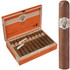AVO Cigars XO Intermezzo Robusto 20 Ct. Box, orange wooden cigar box with cigars inside and a single cigar outside with detailed label.