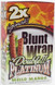 National Almond Honey Double Platinum Blunt Wraps Mello Mango 25/2 Ct, vibrant packaging with images of blunt wraps and a fiery background.