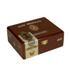 Alec Bradley Medalist Robusto Cigars 24Ct. Box, a rectangular brown cigar box with gold and white branding, featuring the Alec Bradley logo and labels indicating the product inside.