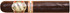 Brick House Maduro Robusto Cigars 25Ct. Box, close-up of a single dark brown cigar with a decorative gold, white, and red band.
