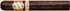 Brick House Maduro Mighty Mighty Cigars 25Ct. Box, a close-up image of a cigar with a dark brown wrapper and gold, red, and white band.