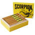 Camacho Scorpion Connecticut Gordo Cigars 10Ct. Box, yellow box with black scorpion illustration and cigars inside with yellow band.
