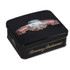 Tommy Bahama Regatta Collection Cigar Cutter, black metal tin box with colorful nautical-themed logo and elegant gold text.