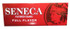 Seneca Manufacturing Seneca Filtered Cigars Full Flavor (Natural), packaging box with red background and the Seneca logo featuring a profile of a man in a headdress.