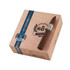 601 Blue Maduro Torpedo Cigars 20Ct. Box-Pressed, cigar placed on a wooden box with blue and gold design and logo.