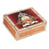 AJ Fernandez Empress of Cuba Connecticut Robusto Cigars 16Ct. Box, a photograph of a rectangular box of cigars with ornate gold and red design, featuring the Empress of Cuba logo and branding on the lid.