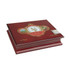Victor Sinclair 20th Anniversary Cigars, elegant red cigar box with gold and white logo design and decorative emblem.