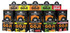 King Palm Wraps Goji Berry Blunt Wraps 15/4Pk, display of five different flavored packs of King Palm natural blunt wraps including honey, banana, natural, mango, and strawberry.