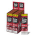 Swedish Match White Owl Cigarillos Cherry Pie Moonshine 30/2, display box featuring Cherry Pie flavored cigarillos with warning labels and promotional signs.