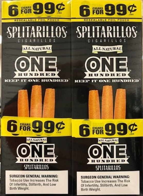 Splitarillos One Hundred Cigarillos Pouch 15/6 Ct
