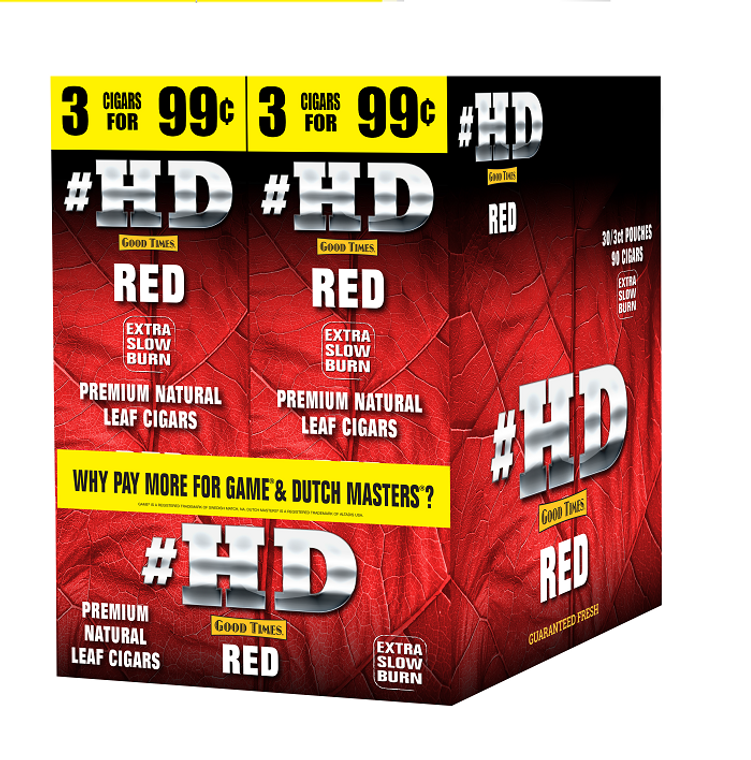 Good Times #HD Cigarillos Red 30 Packs of 3