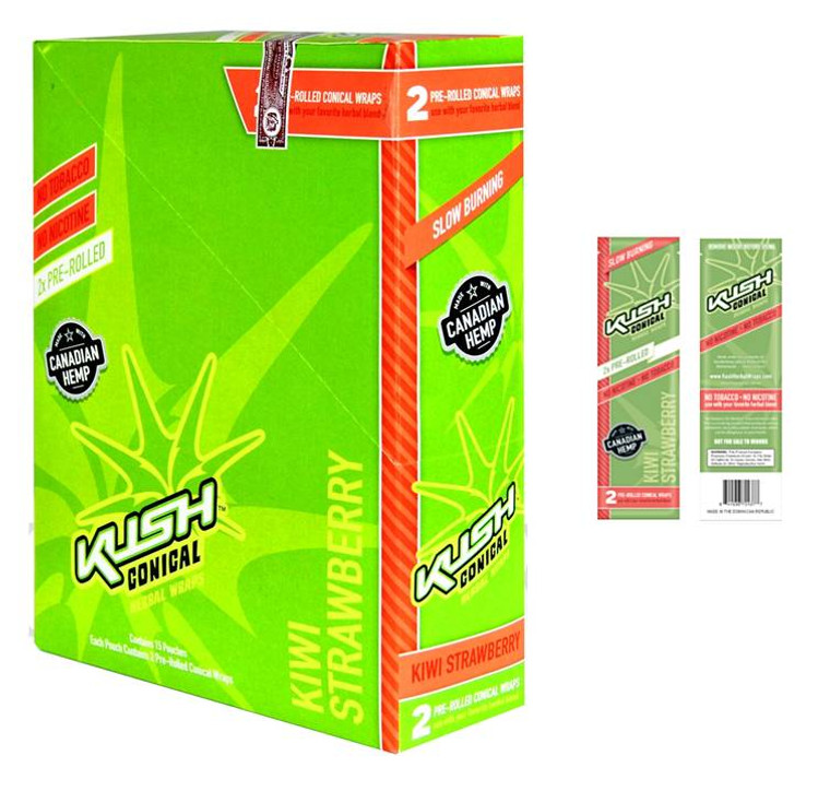 Kush Hebal Hemp Wraps Strarberry Kiwi 25/2