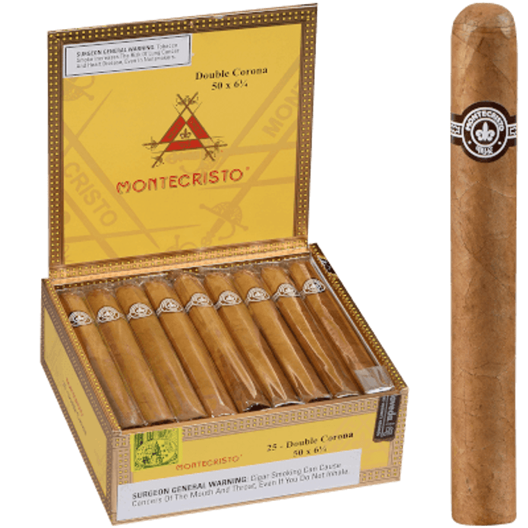 Montecristo Cigars Double Corona Natural 25 Ct. Box 6.25X50