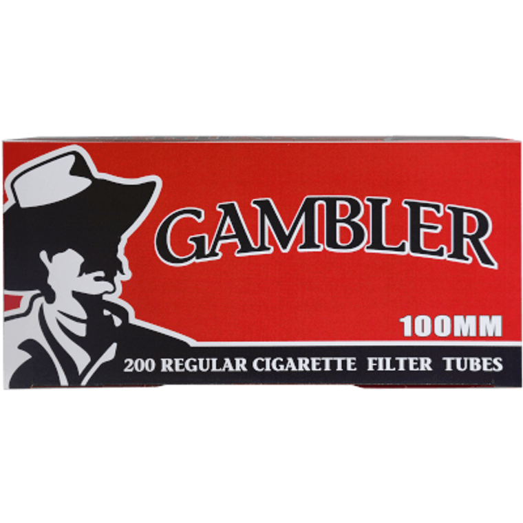 Gambler Cigarette Filter Tubes 100mm Regular 5/200 Ct. Boxes