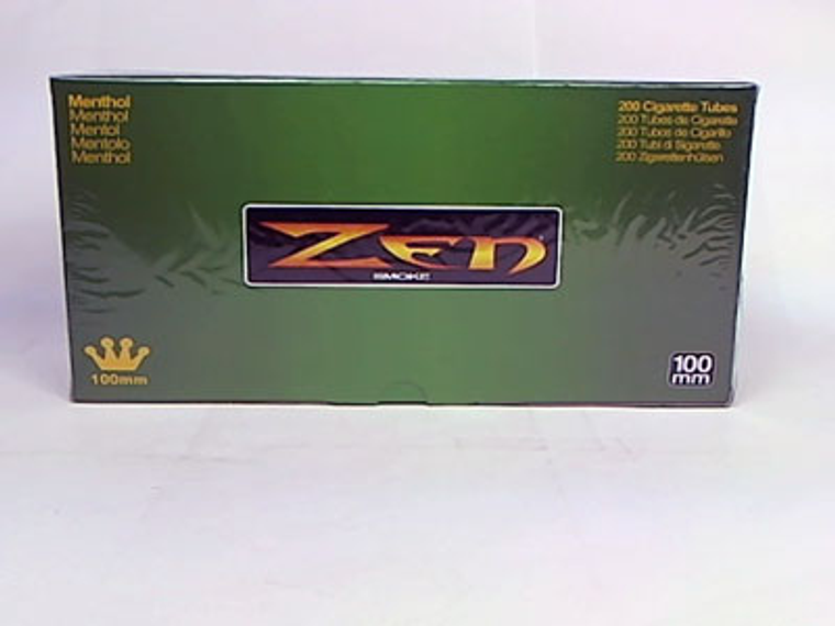 Zen Cigarette Filter Tubes 100mm Menthol Flavor 200 Ct. Box