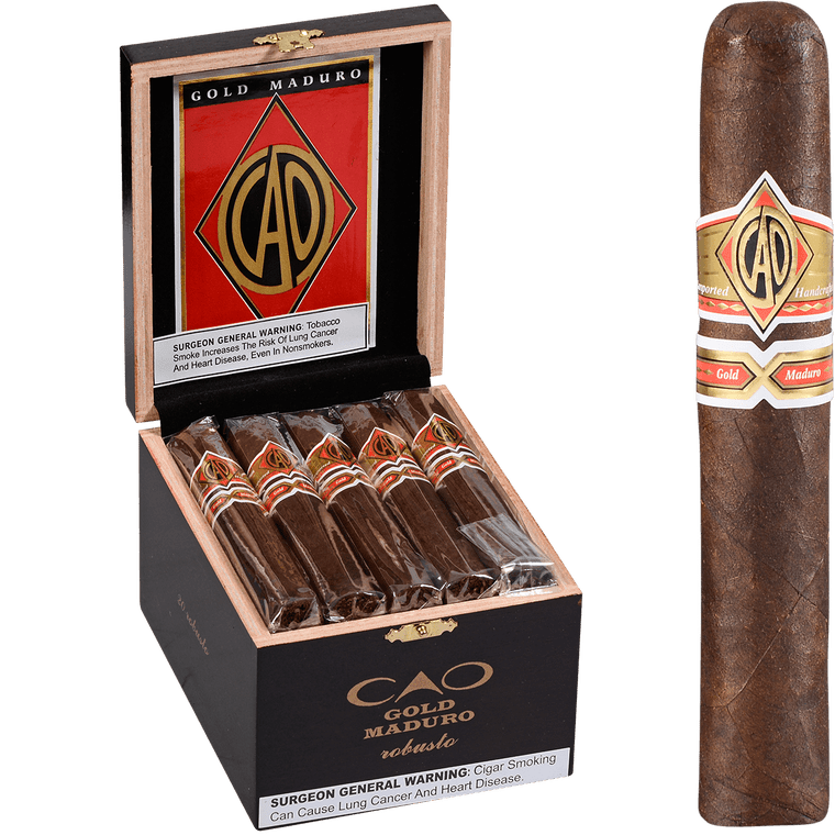 CAO Cigars Gold Label Maduro Robusto 20 Ct. Box 5.00X50