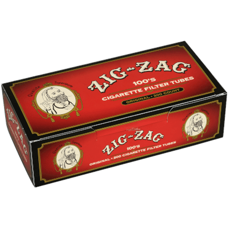 Zig Zag Cigarette Filter Tubes 100mm Full Flavor 200 Ct. Box