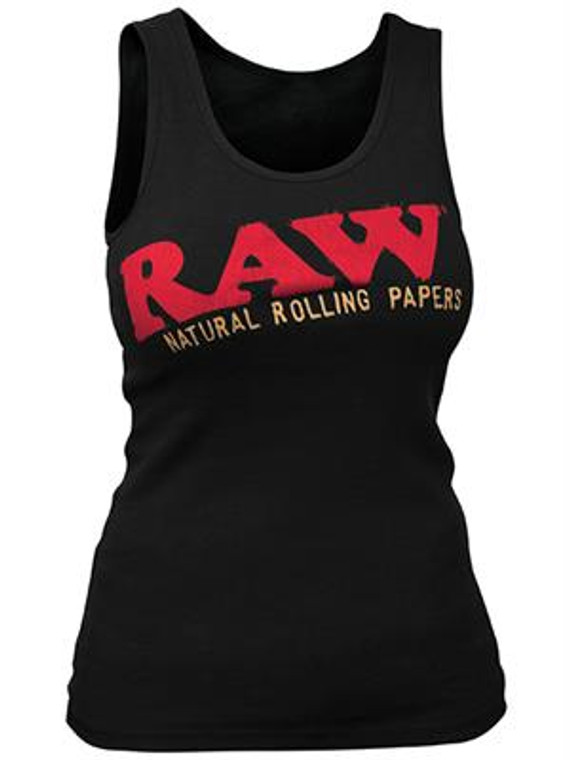 RAW Ladies Baby Rib Black Tank