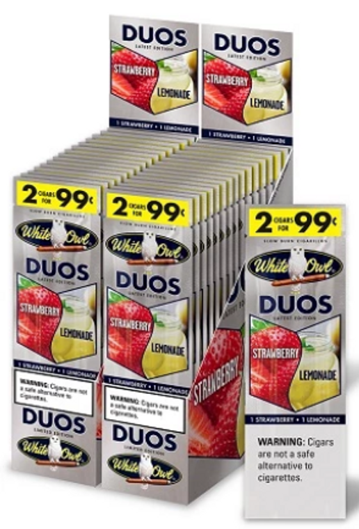 White Owl Cigarillos Duos Strawberry Limonade 30/2