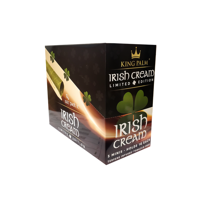 King Palm Limited Edition 5 Mini Rolls 15Pk Display Irish Cream